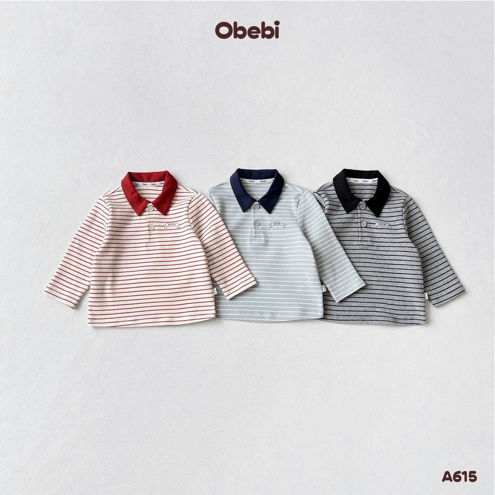 OBEBI - Áo POLO hoạ tiết kẻ OBEBI (73-120)