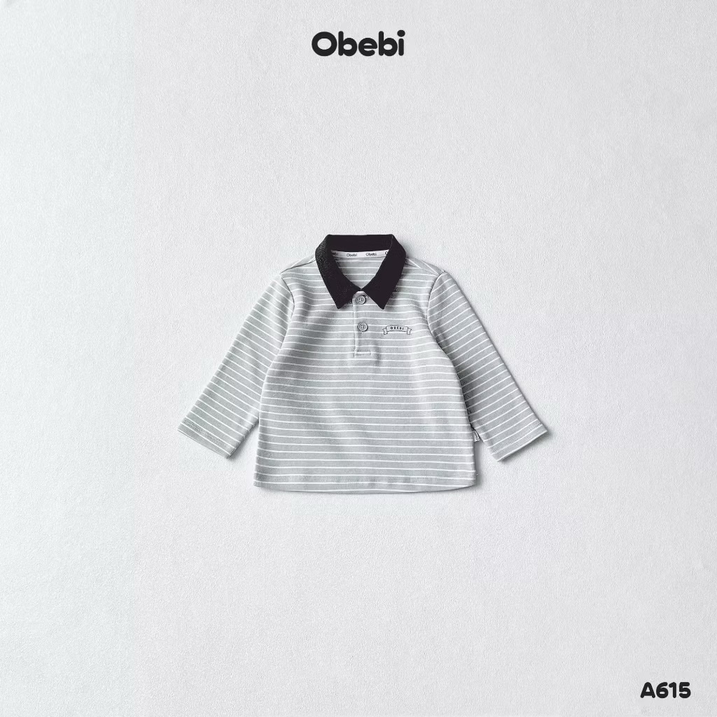 OBEBI - Áo POLO hoạ tiết kẻ OBEBI (73-120)