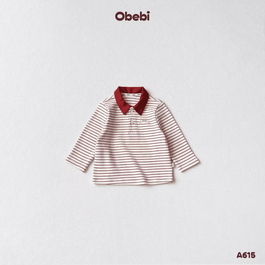 OBEBI - Áo POLO hoạ tiết kẻ OBEBI (73-120)