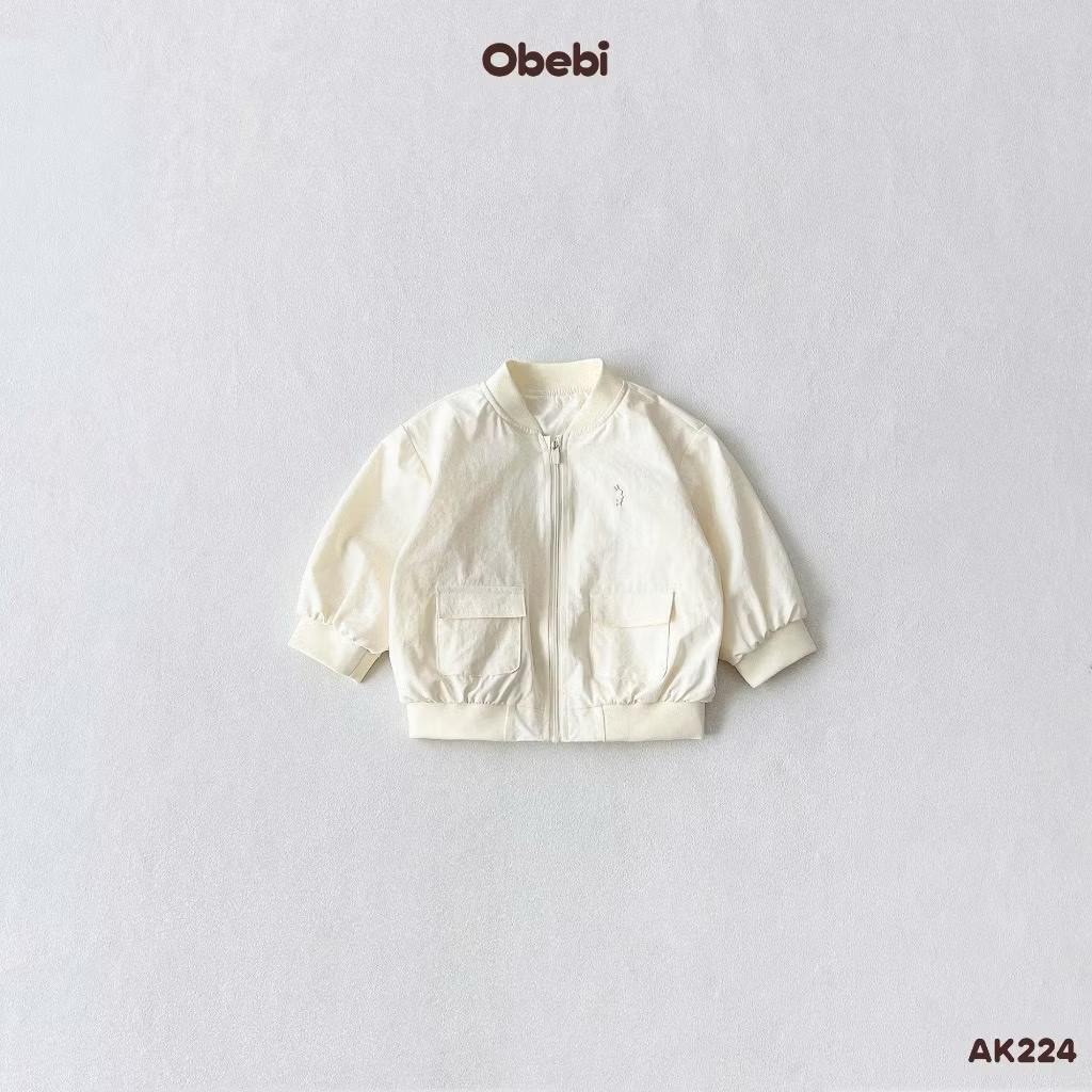 OBEBI - Áo khoác gió thêu thỏ OBEBI(73-120)