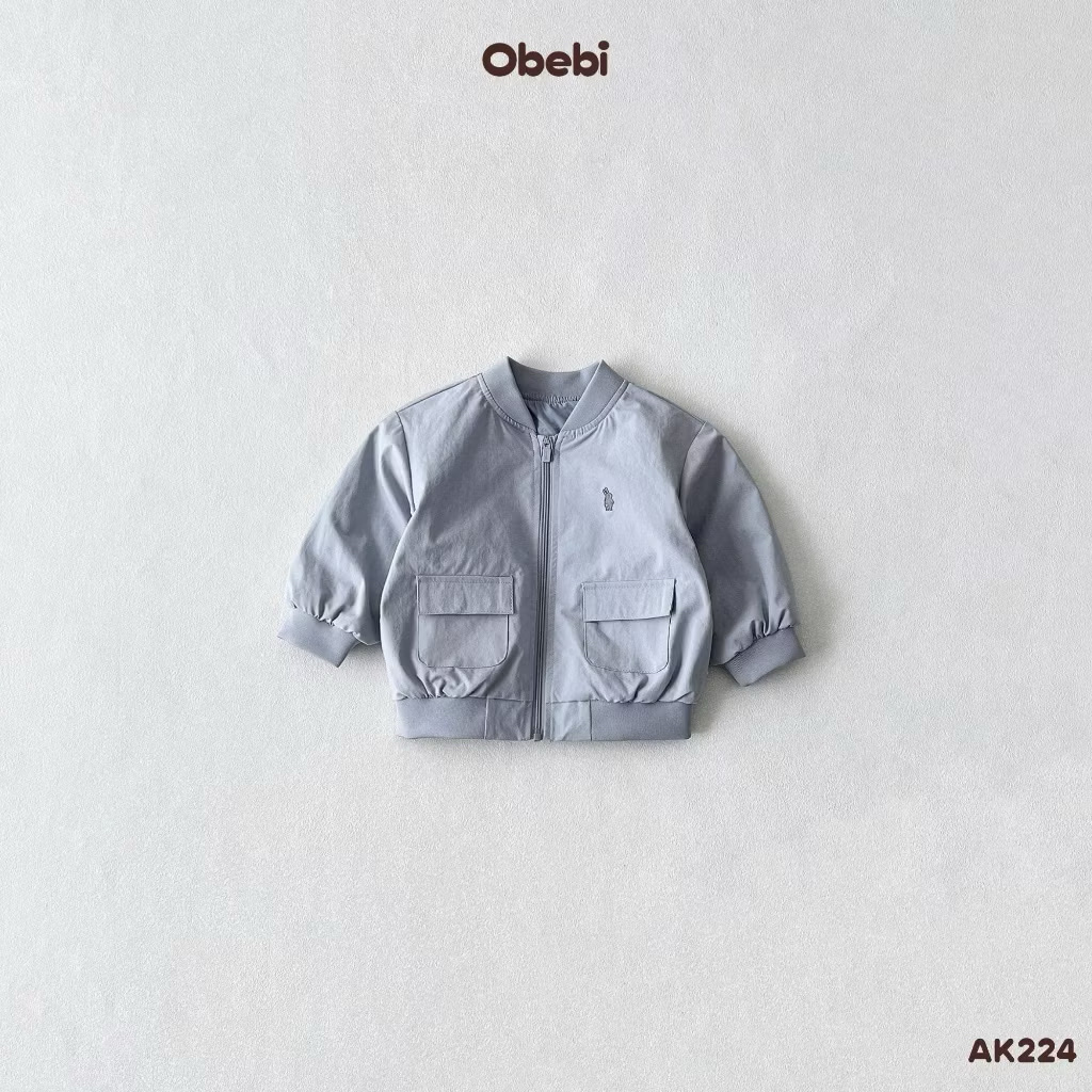 OBEBI - Áo khoác gió thêu thỏ OBEBI(73-120)