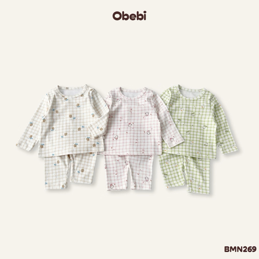 OBEBI - Bộ dài tay in hình đáng yêu (66-120)