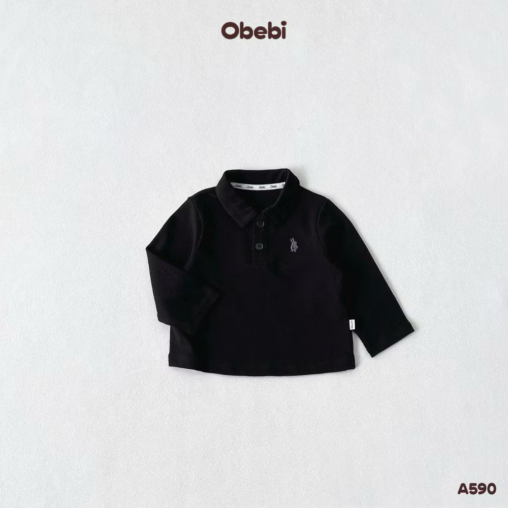 OBEBI - Áo POLO dài tay thêu thỏ OBEBI(73-120)