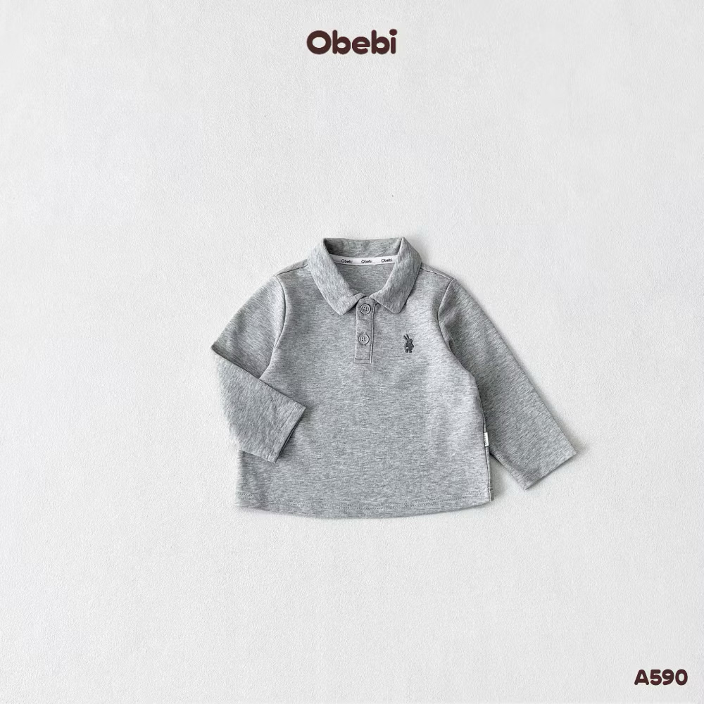 OBEBI - Áo POLO dài tay thêu thỏ OBEBI(73-120)