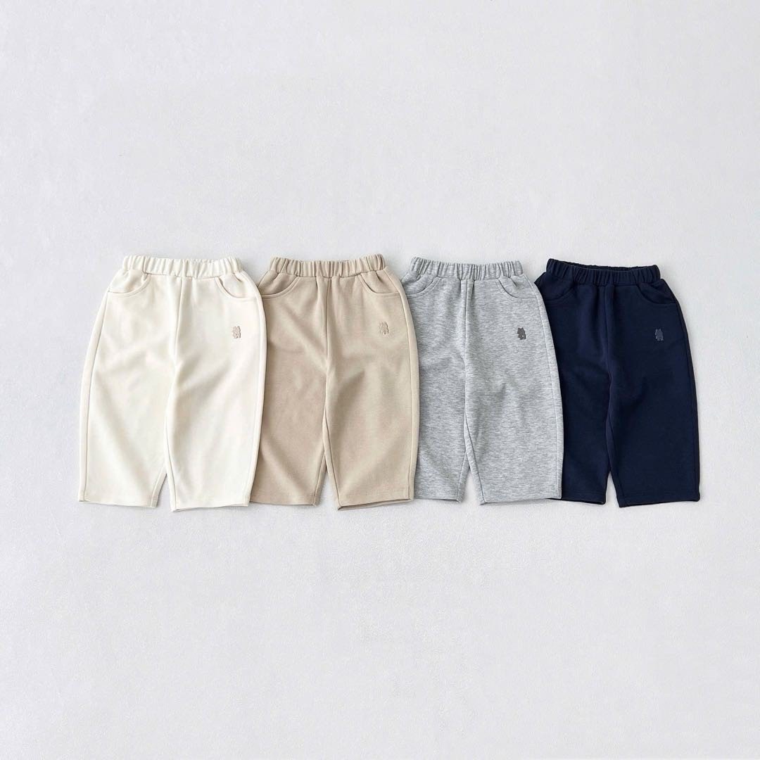 OBEBI - Quần nỉ phom baggy thêu Gấu BEBi(73-120)