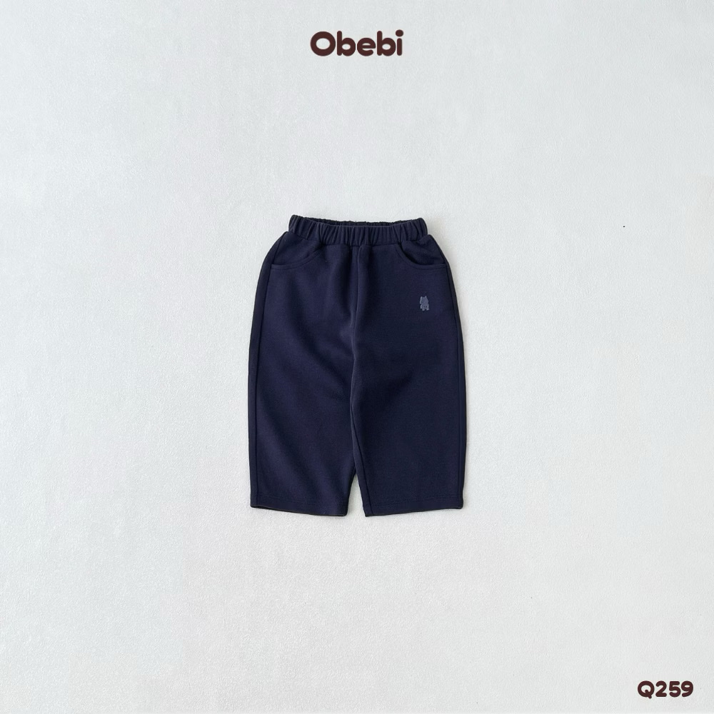 OBEBI - Quần nỉ phom baggy thêu Gấu BEBi(73-120)