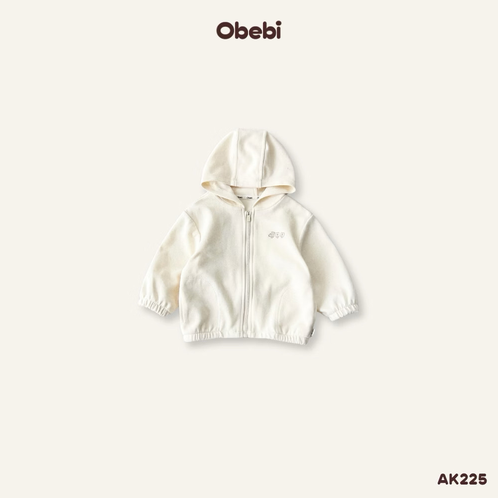 OBEBI - Áo khoác nỉ thêu hình dễ thương OBEBI(73-120)
