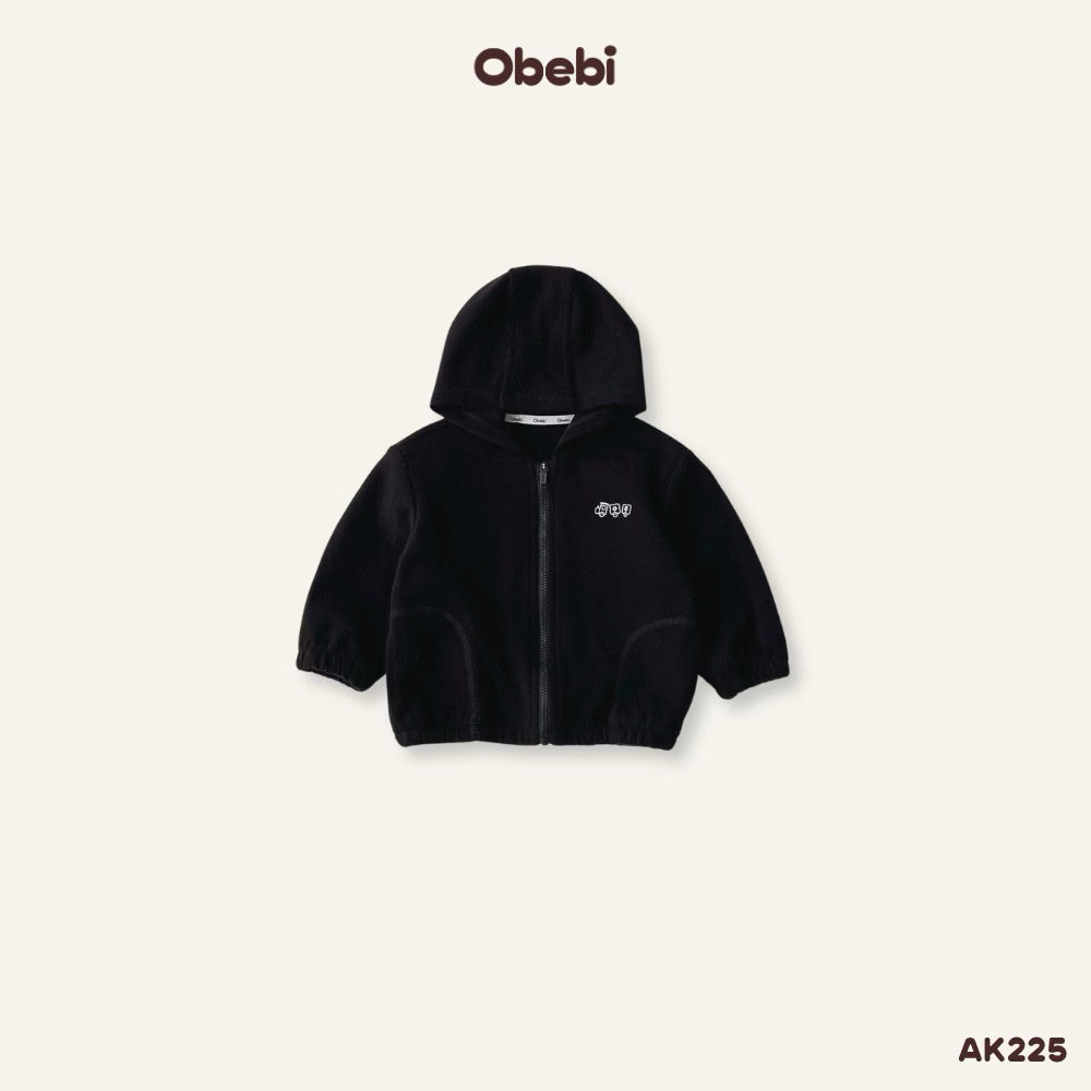OBEBI - Áo khoác nỉ thêu hình dễ thương OBEBI(73-120)