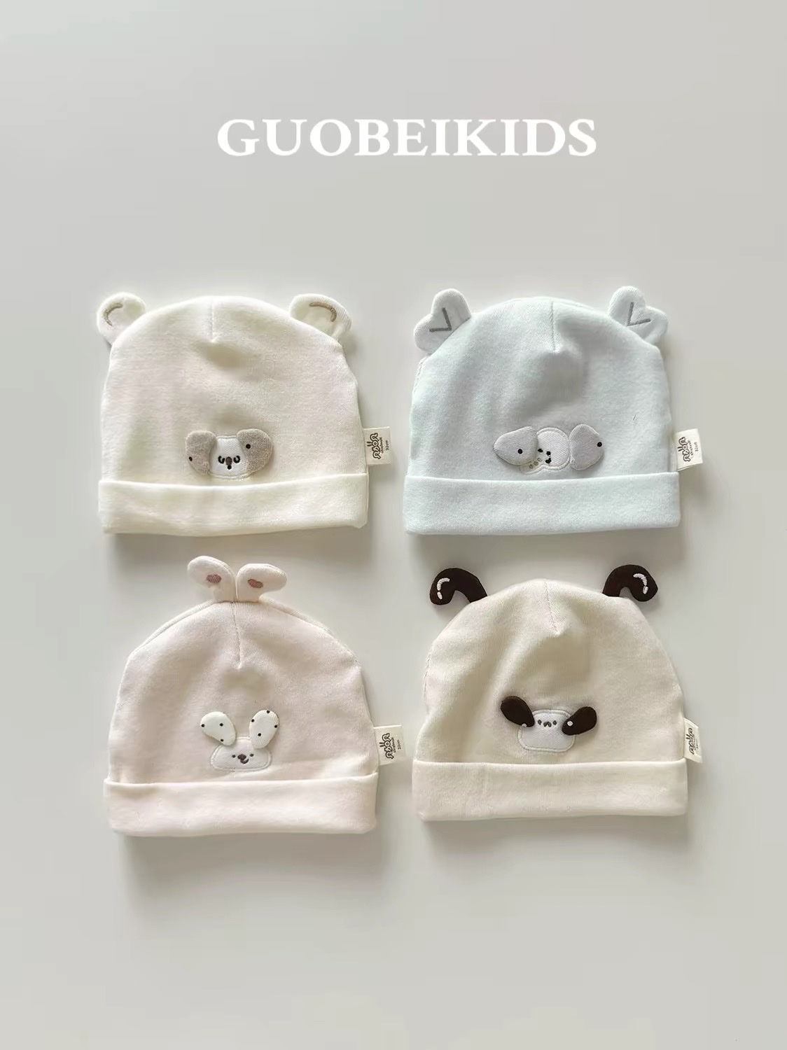 BK - Mũ cotton tai gấu (0-12M)
