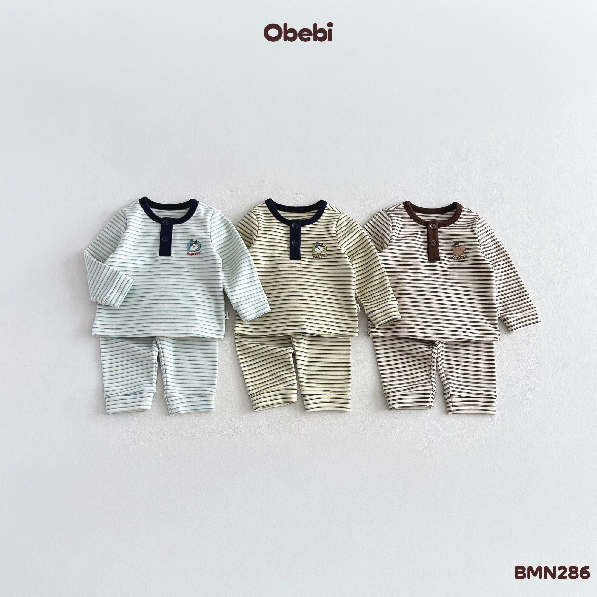OBEBI - Bộ mặc nhà kẻ cổ trụ (66-120)