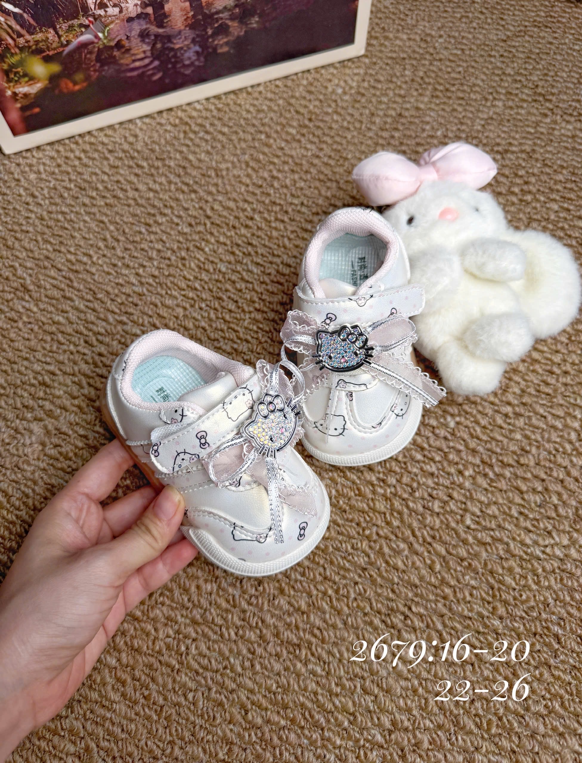 KB - Giày tập đi Kitty nơ hồng(16-26)