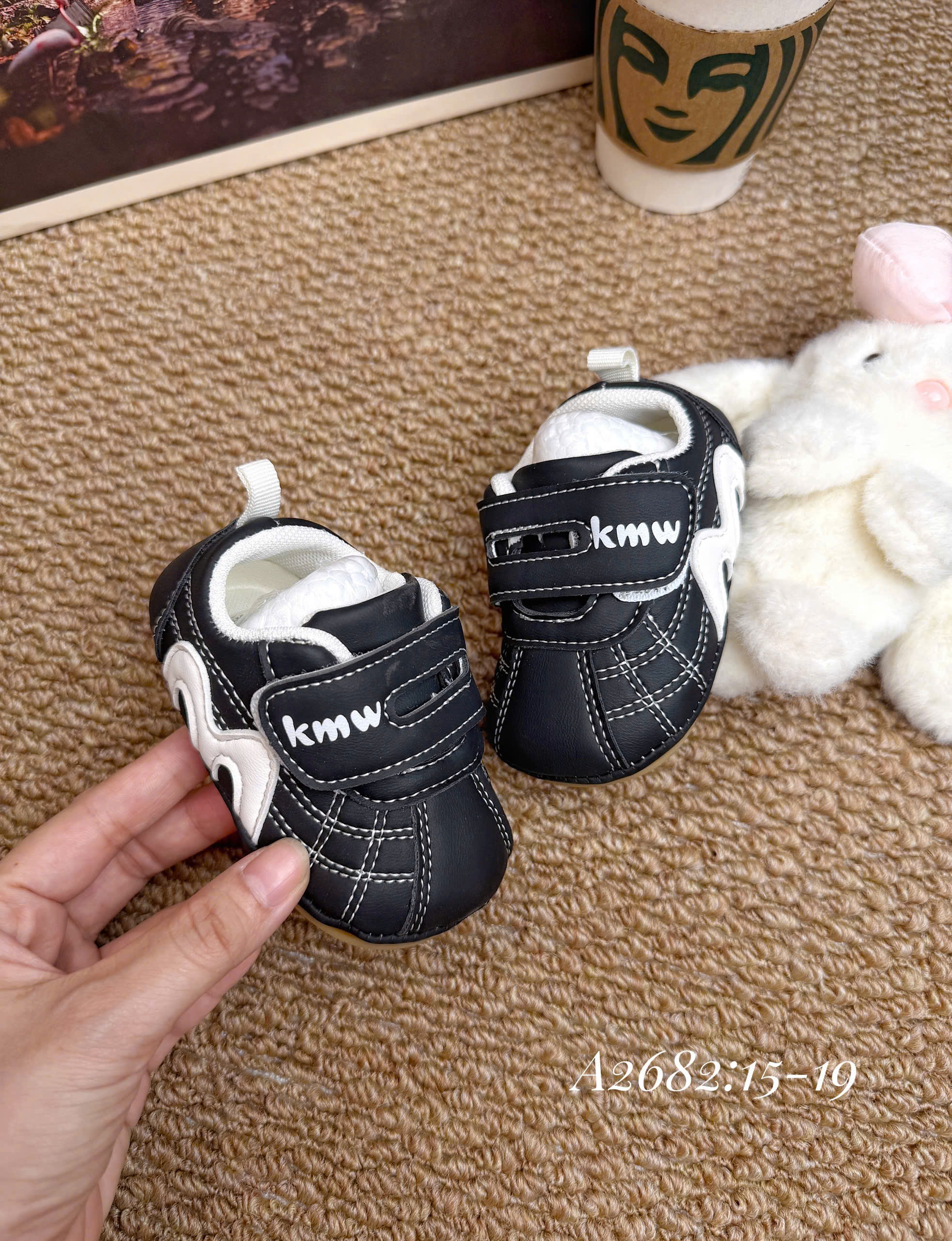 KB - Giày tập đi đen A2682(15-19)