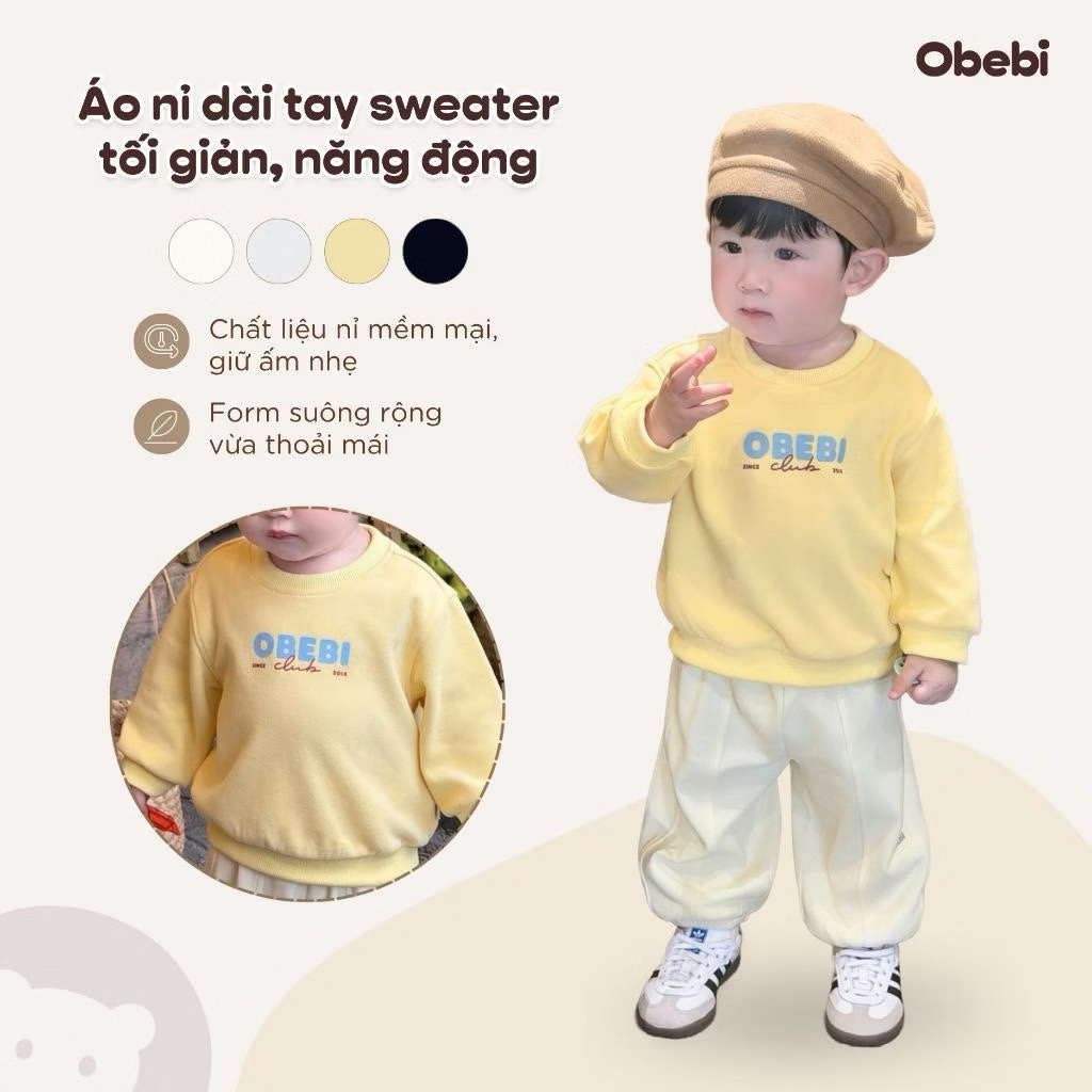 OBEBI - Áo nỉ in hình dễ thương OBEBI(73-120)
