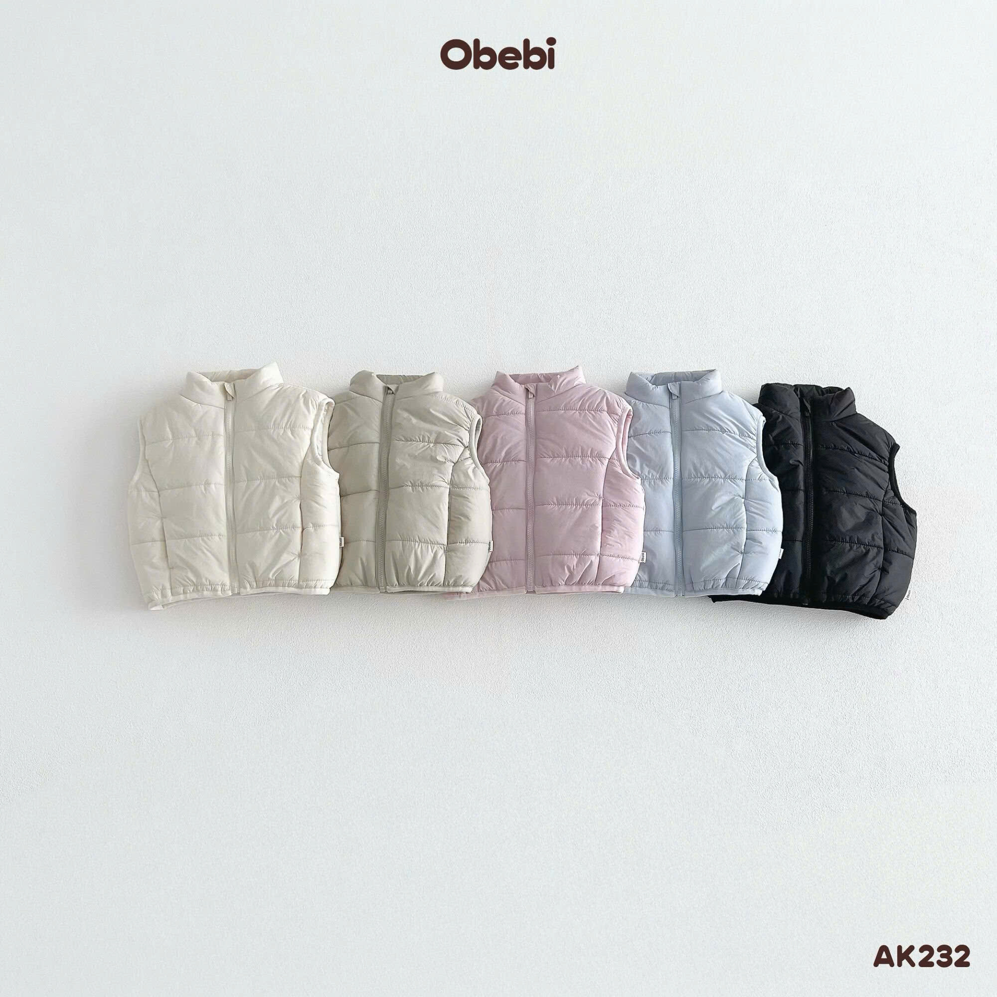 OBEBI - Áo gile phao trần bông OBEBI(73-120)