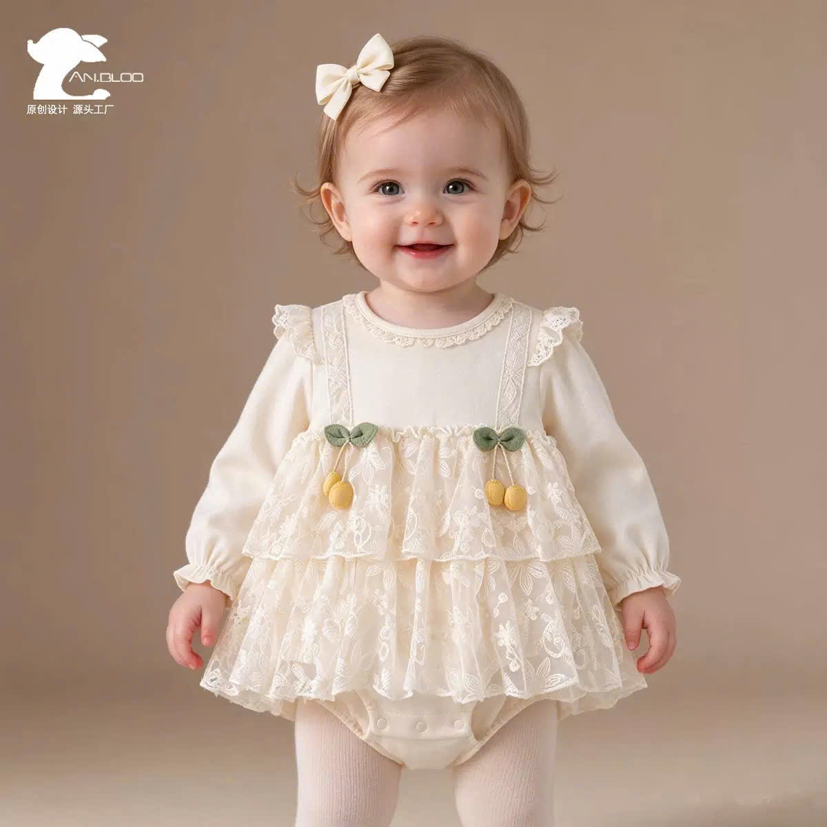 LB - Body váy kem bèo ngực Cherry vàng(59-90)