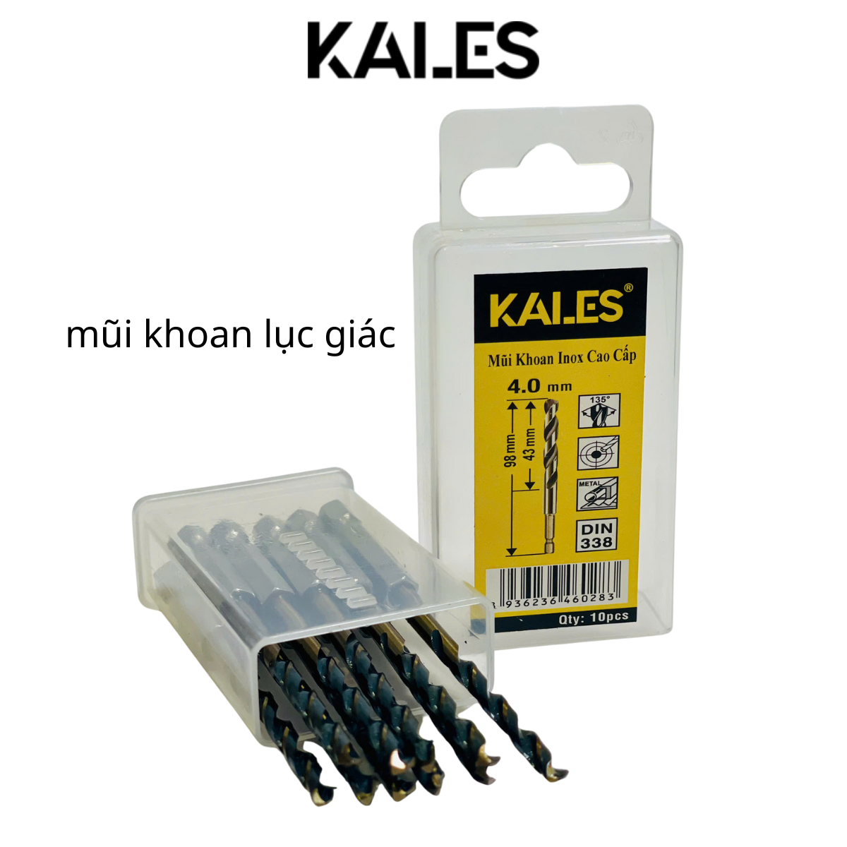 Lục Giác Mũi Khoan Sắt Inox Kim Loại Kích Thước Tùy Chọn Từ 1.5mm - 12.0mm | KALES