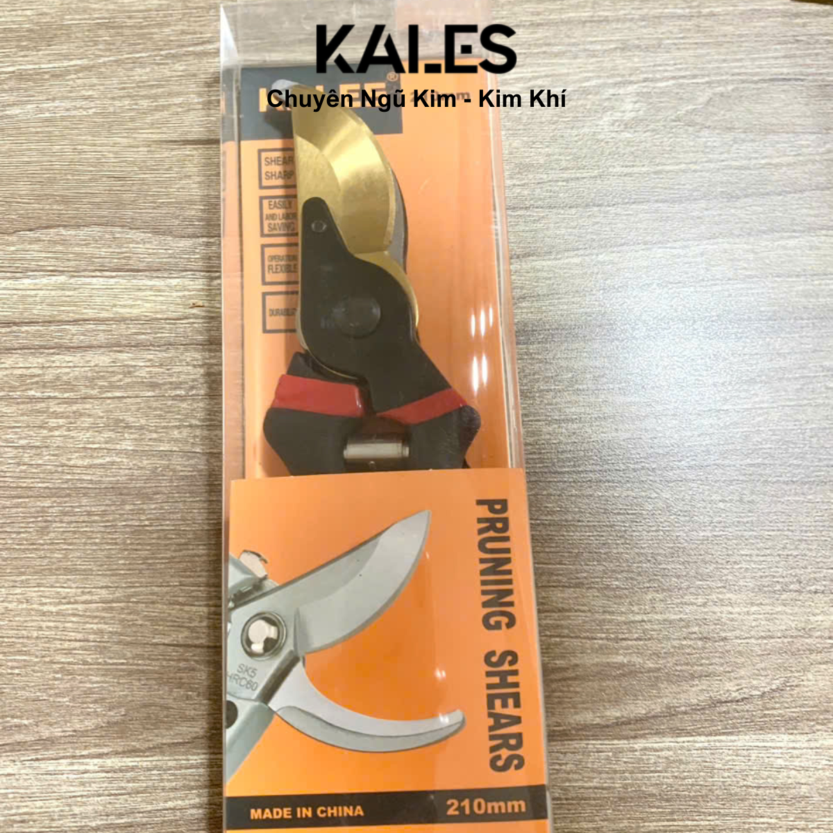 Kéo Cắt Cây Cảnh 210mm Mỏ Vàng | KALES