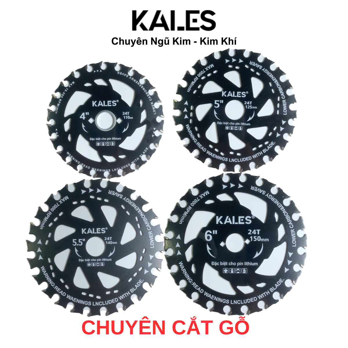 Lưỡi Chuyên Cắt Gỗ 4 Kích Thước Tùy Chọn 24T | Kales