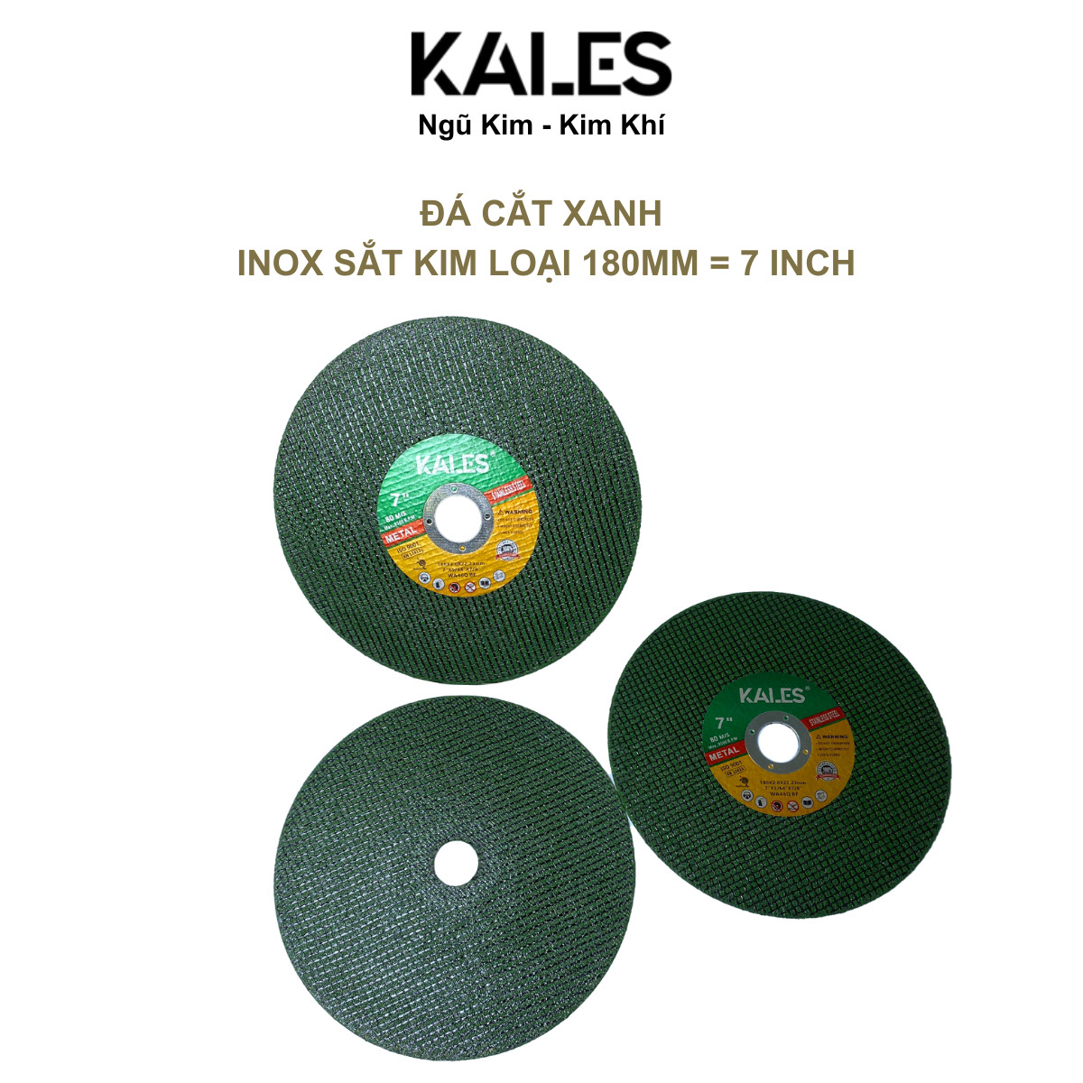 Đá Cắt Xanh 180*2.0*22.23mm | Cắt Inox Sắt Kim Loại | KALES