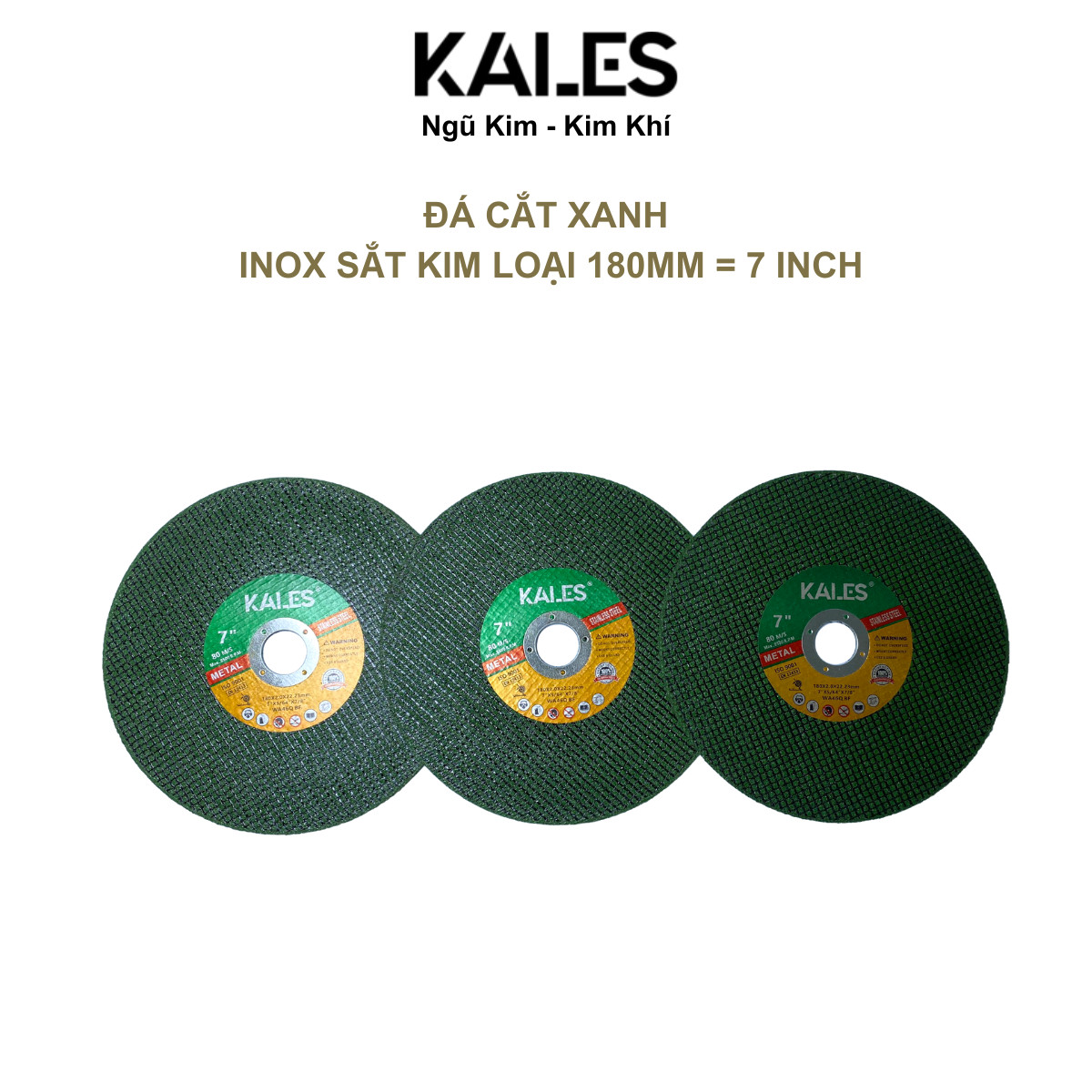 Đá Cắt Xanh 180*2.0*22.23mm | Cắt Inox Sắt Kim Loại | KALES