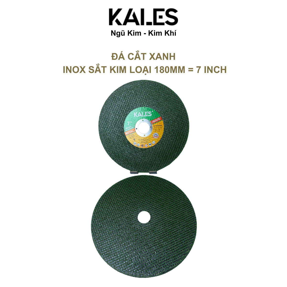 Đá Cắt Xanh 180*2.0*22.23mm | Cắt Inox Sắt Kim Loại | KALES