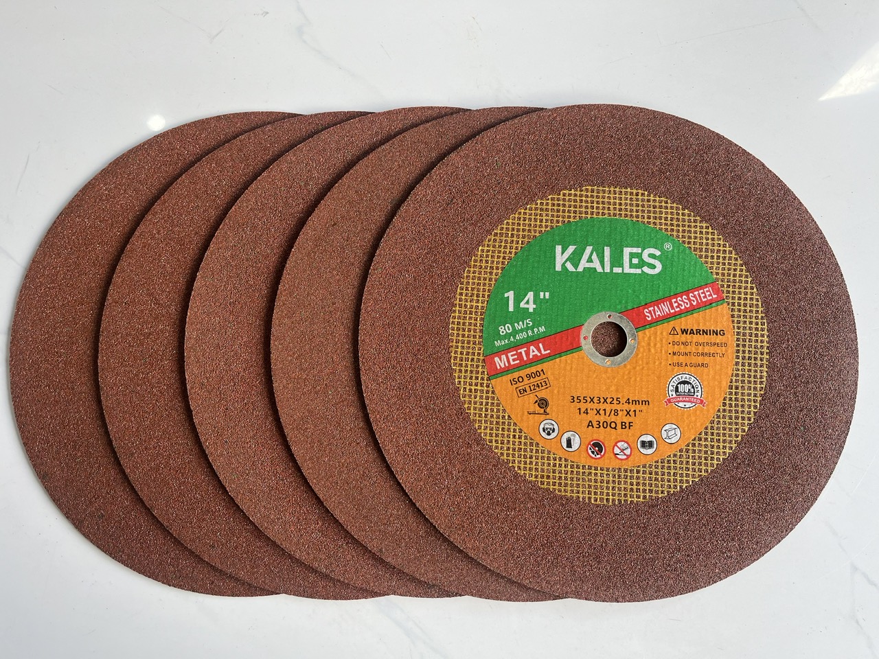 Đá Cắt Đỏ 355*3*25.4mm - Cắt Inox Sắt Kim Loại | KALES