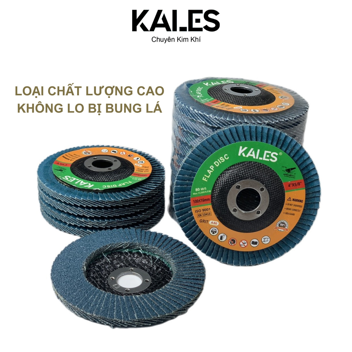 Nhám Xếp Xanh - Nâu Đỏ 72 lá - 100*16mm | #40 #60 #80 #100 #120 | KALES