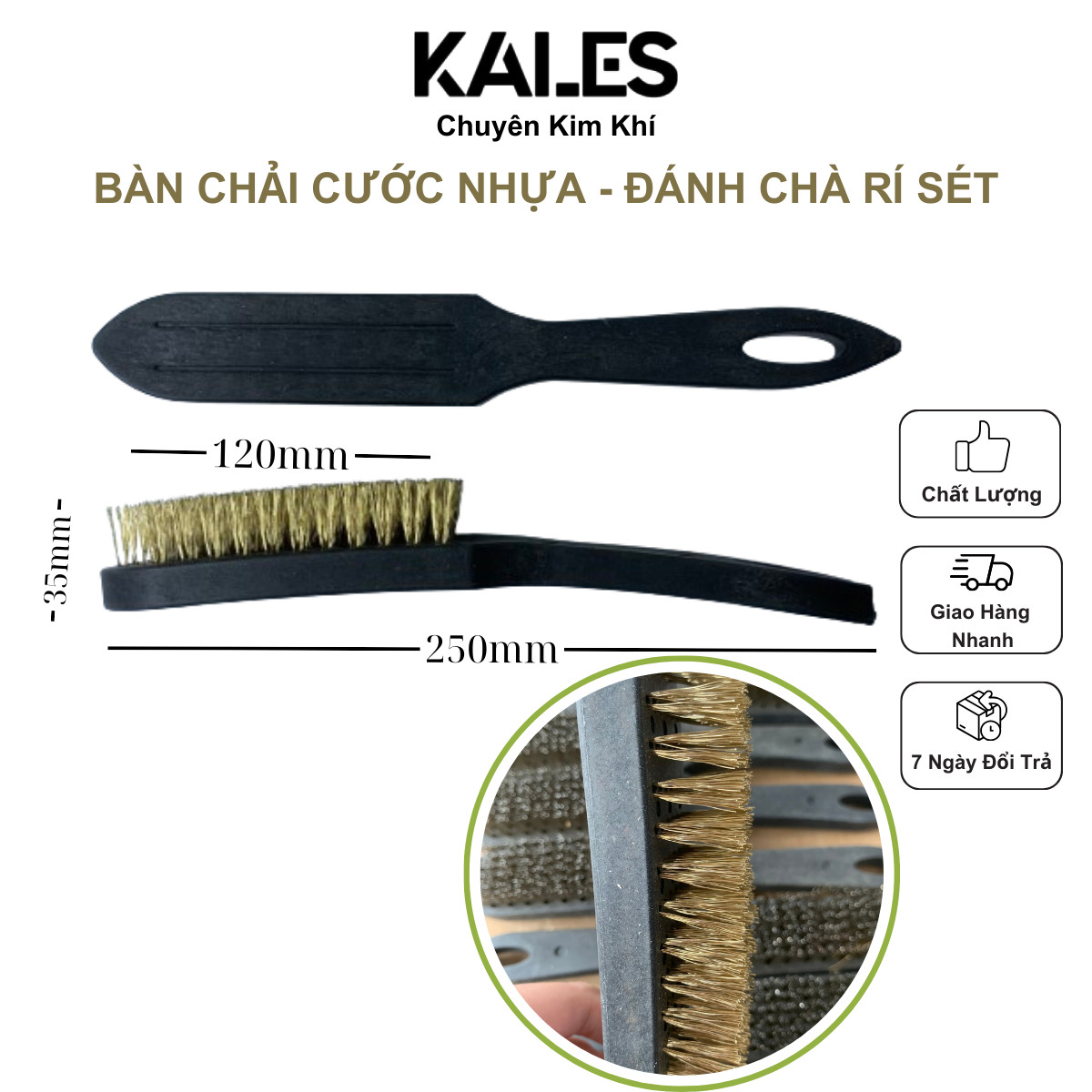 Bàn Chải Cước - Cán Nhựa Cứng - Đánh Chà Rỉ Sét Vết Bẩn Dơ  | KALES