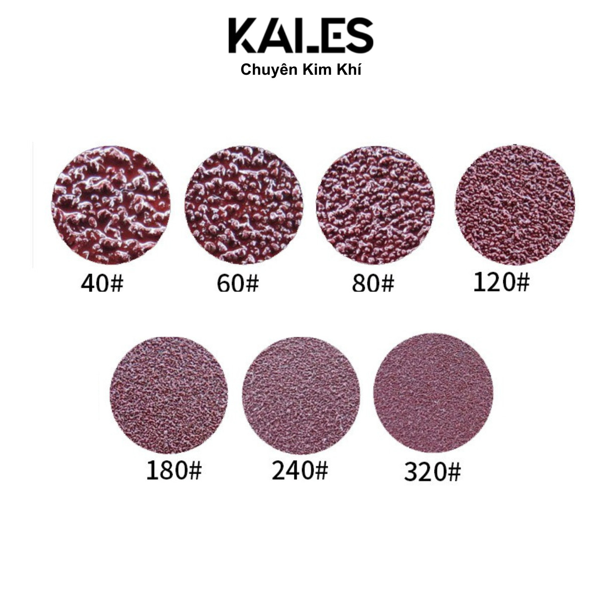 Nhám Vải Tròn Dán Lông Gai Nhiều Độ Cát 125mm | KALES