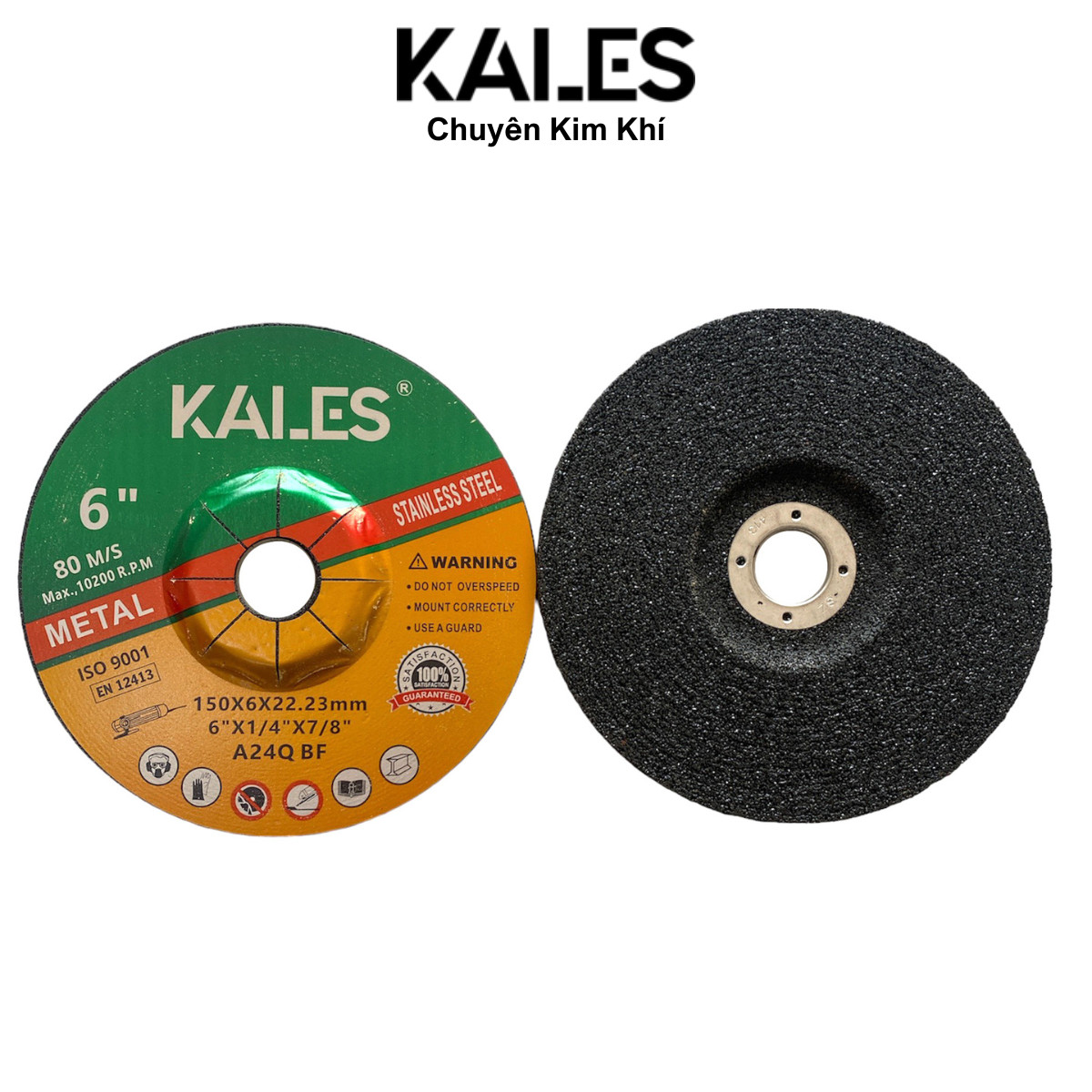 Đá Mài Đen - Mài Sắt Kim Loại 150*6*22.23mm = 6'' | KALES