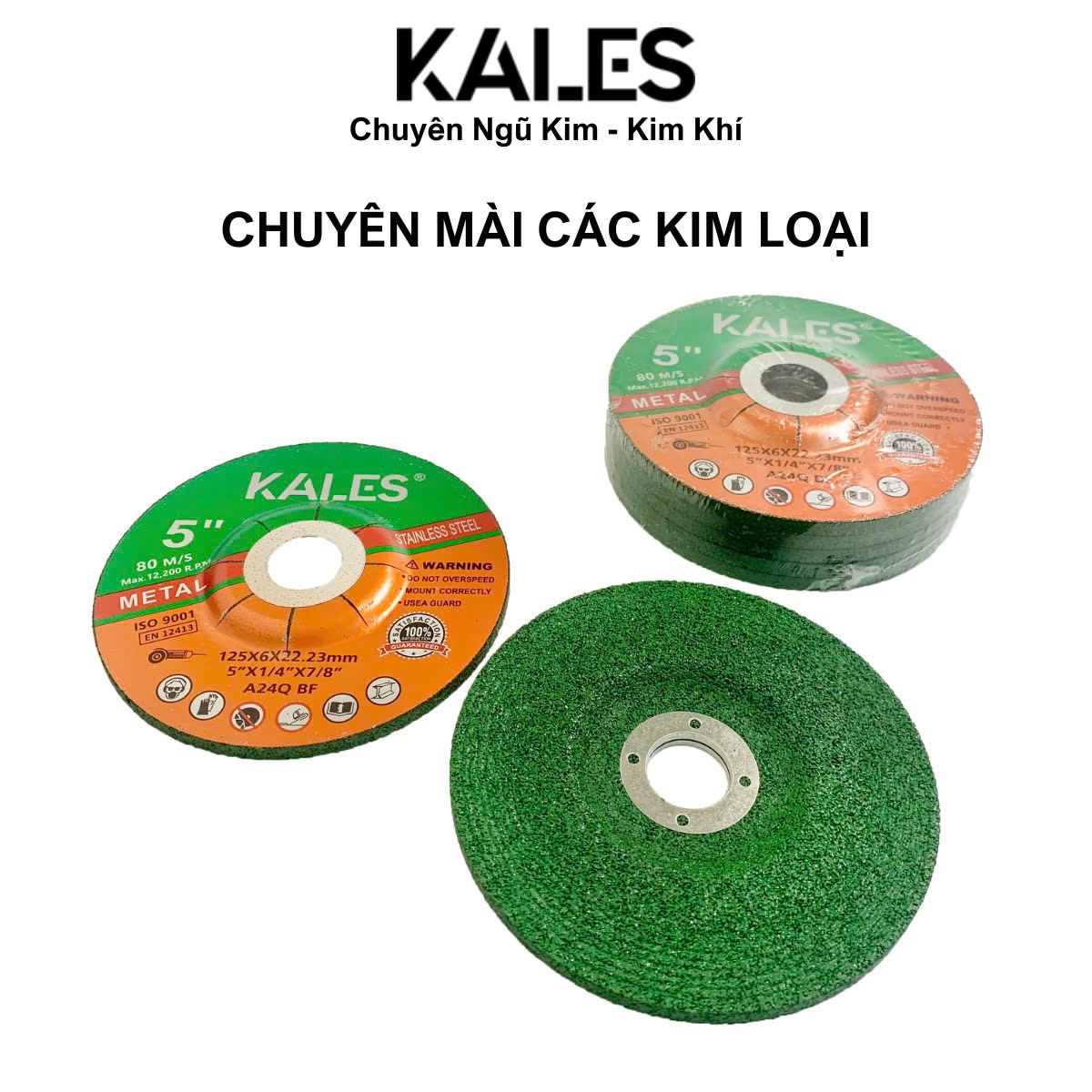 Đá Mài Xanh 125*6*22.23mm - Mài Inox Sắt Kim Loại | KALES