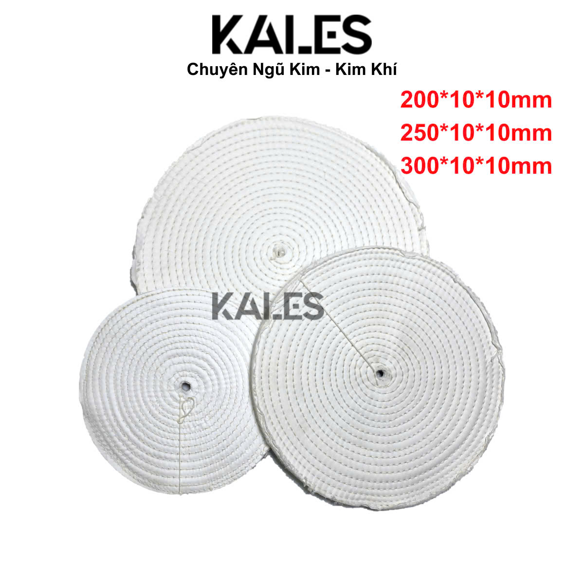 Bánh Vải Trắng Đánh Bóng Inox Lư Đồng Kim Loại I Kales