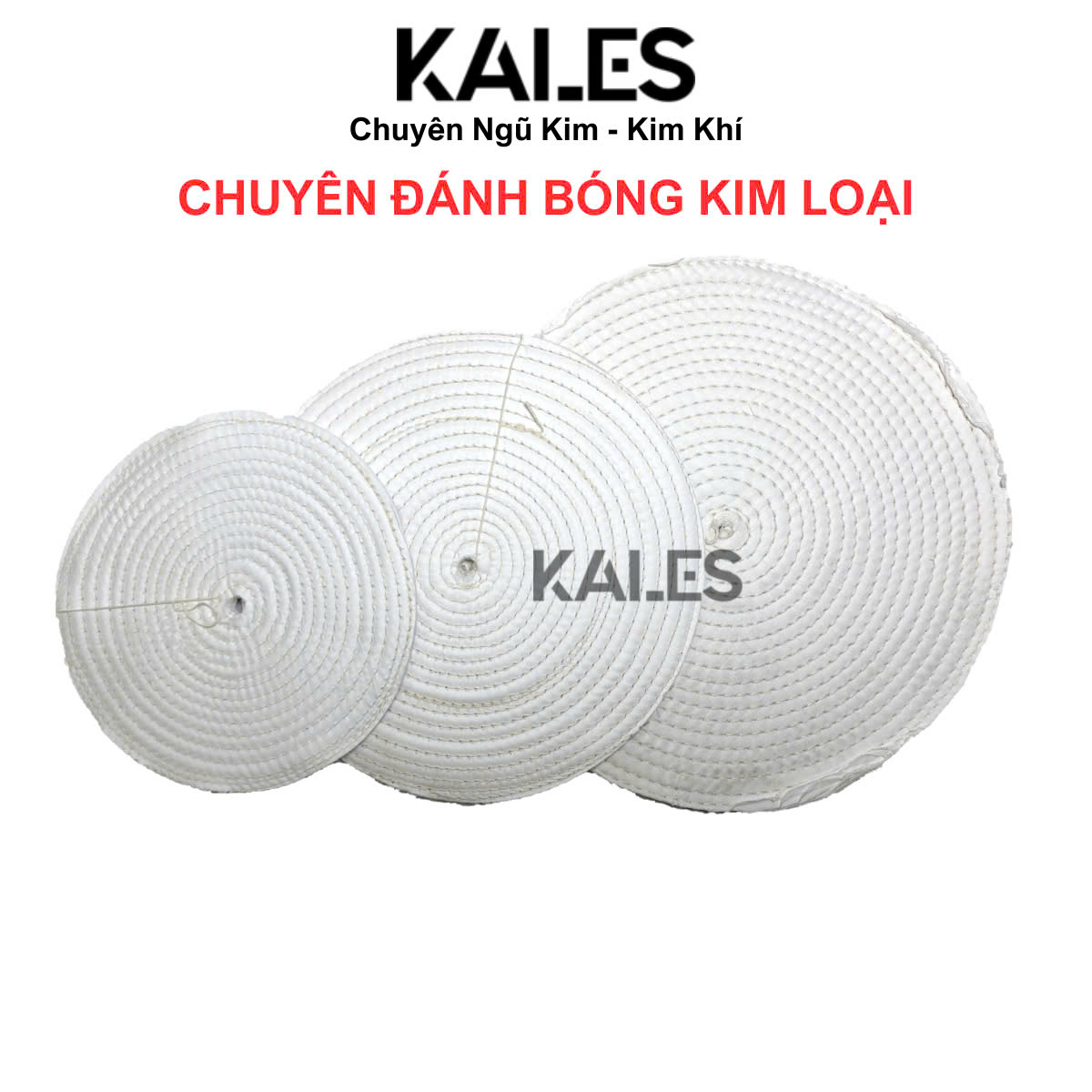 Bánh Vải Trắng Đánh Bóng Inox Lư Đồng Kim Loại I Kales