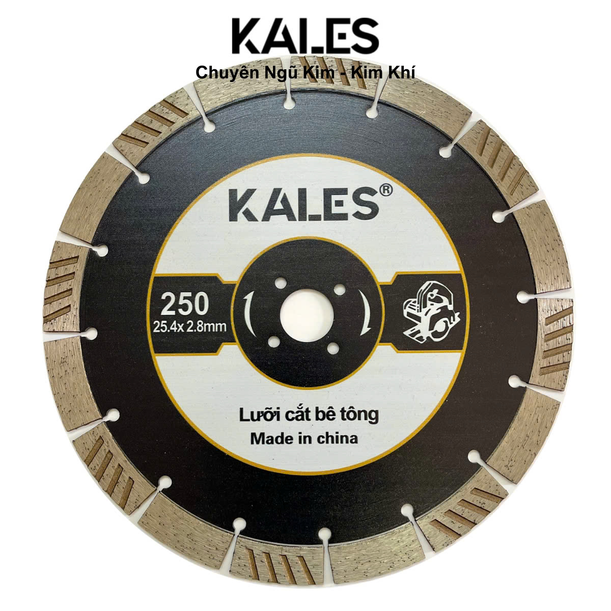 Lưỡi Chuyên Cắt Bê Tông 250*25.4*2.8mm | Kales