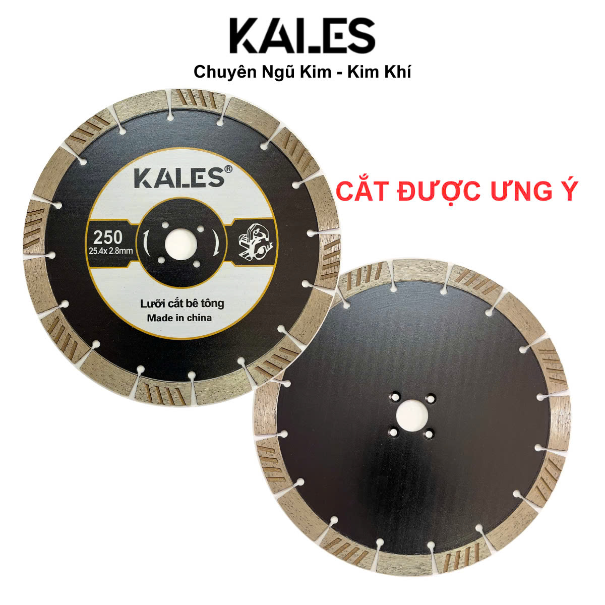 Lưỡi Chuyên Cắt Bê Tông 250*25.4*2.8mm | Kales