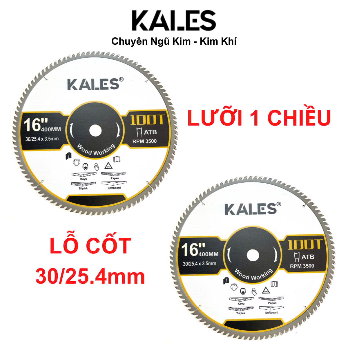 Lưỡi Chuyên Cắt Gỗ Cứng Chắc 100T - 400*3.5mm | KALES