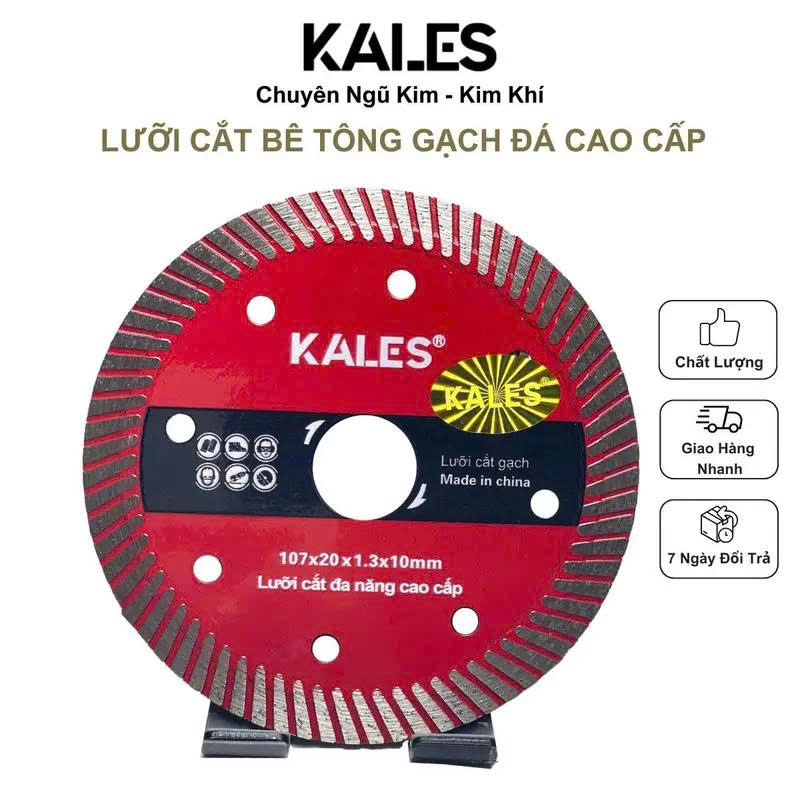 Lưỡi Chuyên Cắt Gạch Đá Bê Tông 2 Trong 1 - 107*20mm Dày 1.3mm | KALES