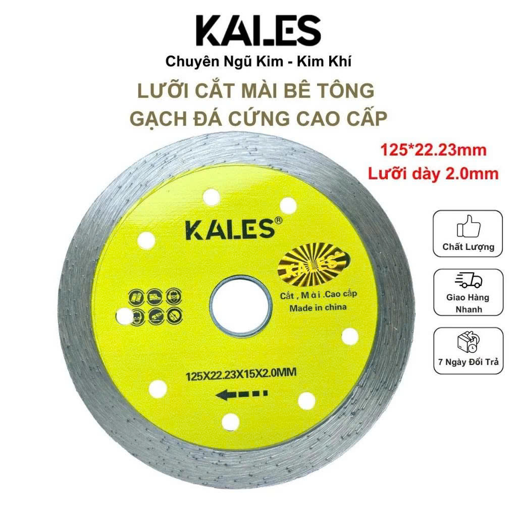 Lưỡi Cắt Mài Bê Tông - Gạch Đá Cứng Cao Cấp 114mm & 125mm | KALES
