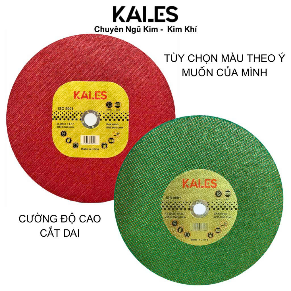 1 Thùng 30 Viên Đá Cắt 2 Mặt Lưới Xanh Và Đỏ Tùy Chọn 355*3*25.4mm | KALES