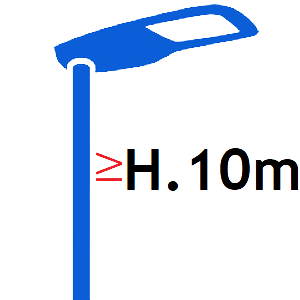 Đèn Đường LED Cho Cột Điện Cao hơn 10m