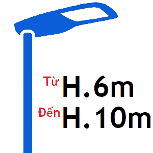 Đèn Đường LED Cho Cột Điện Cao từ 6m đến 10m
