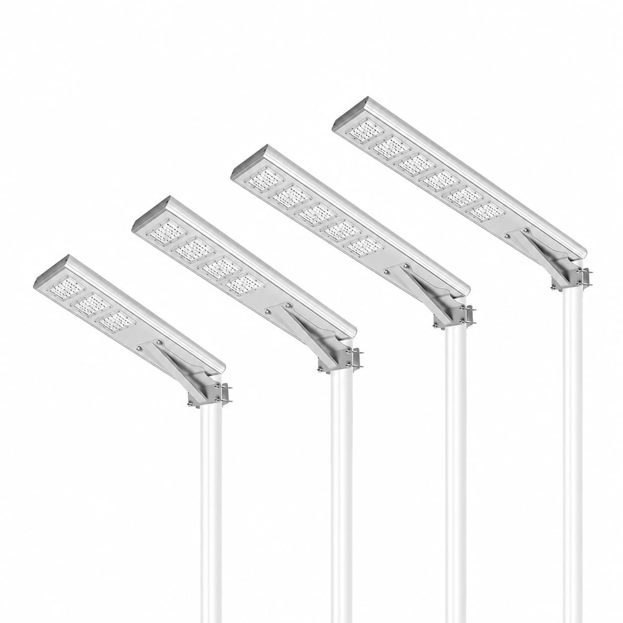 Create a high-quality square (1:1) product photo of ZALAA ZL-SMART04WZ Low Temperature Resistant Solar Street Light, using the uploaded original photo as base.