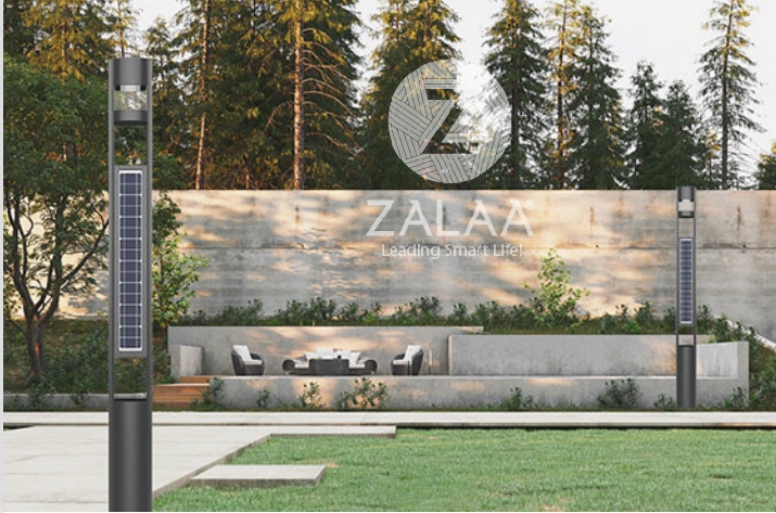 Cột Đèn Năng Lượng Mặt Trời Tấm Pin Dọc Thân Cột Vertical Solar Pole