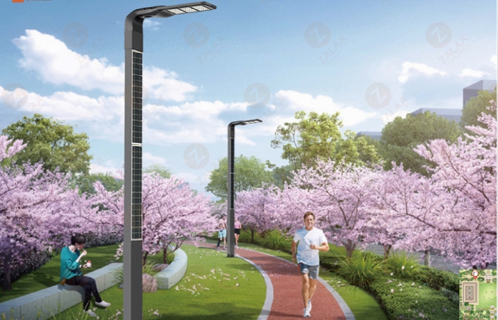 Cột Đèn Năng Lượng Mặt Trời Tấm Pin Dọc Thân Cột Vertical Solar Pole