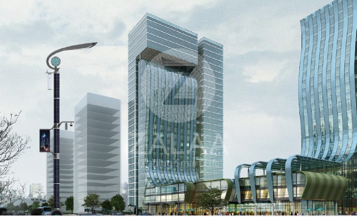 Cột Đèn Năng Lượng Mặt Trời Tấm Pin Dọc Thân Cột Vertical Solar Pole