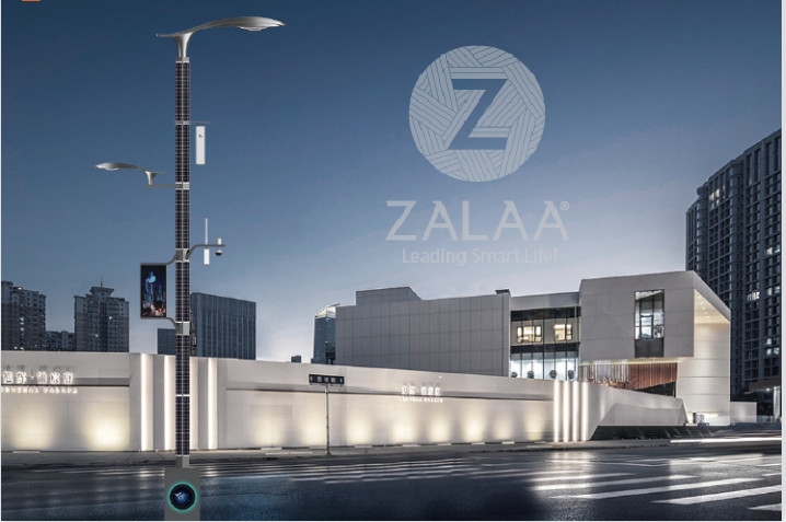 Cột Đèn Năng Lượng Mặt Trời Tấm Pin Dọc Thân Cột Vertical Solar Pole