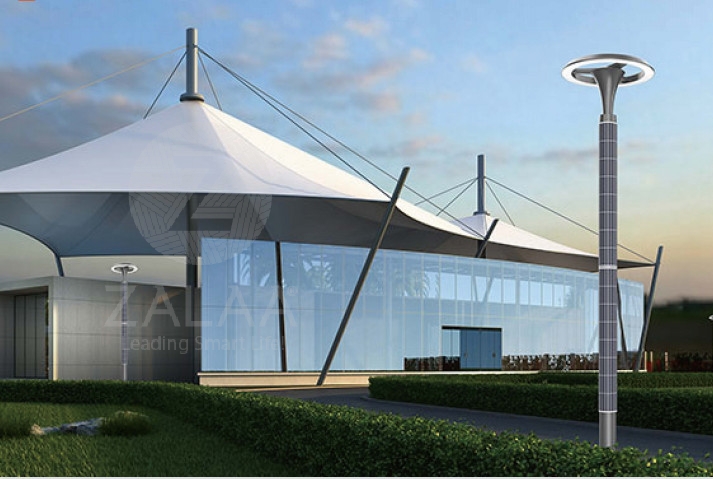 Cột Đèn Năng Lượng Mặt Trời Tấm Pin Dọc Thân Cột Vertical Solar Pole