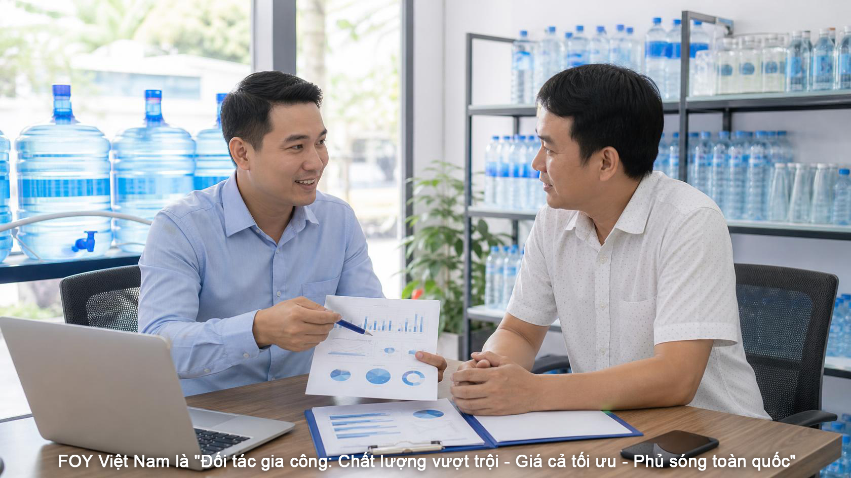 Chọn mô hình hợp tác đại lý nước uống đóng chai với chiết khấu phù hợp