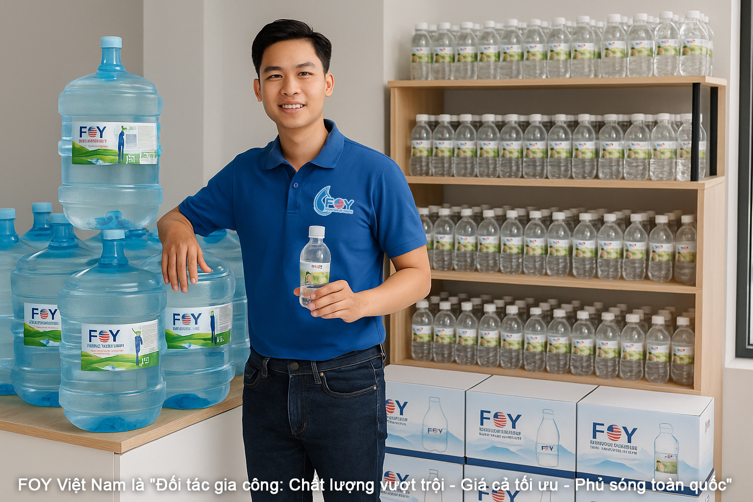 Muốn làm đại lý cấp 1 phân phối nước đóng chai? Chọn ngay FOY Việt Nam