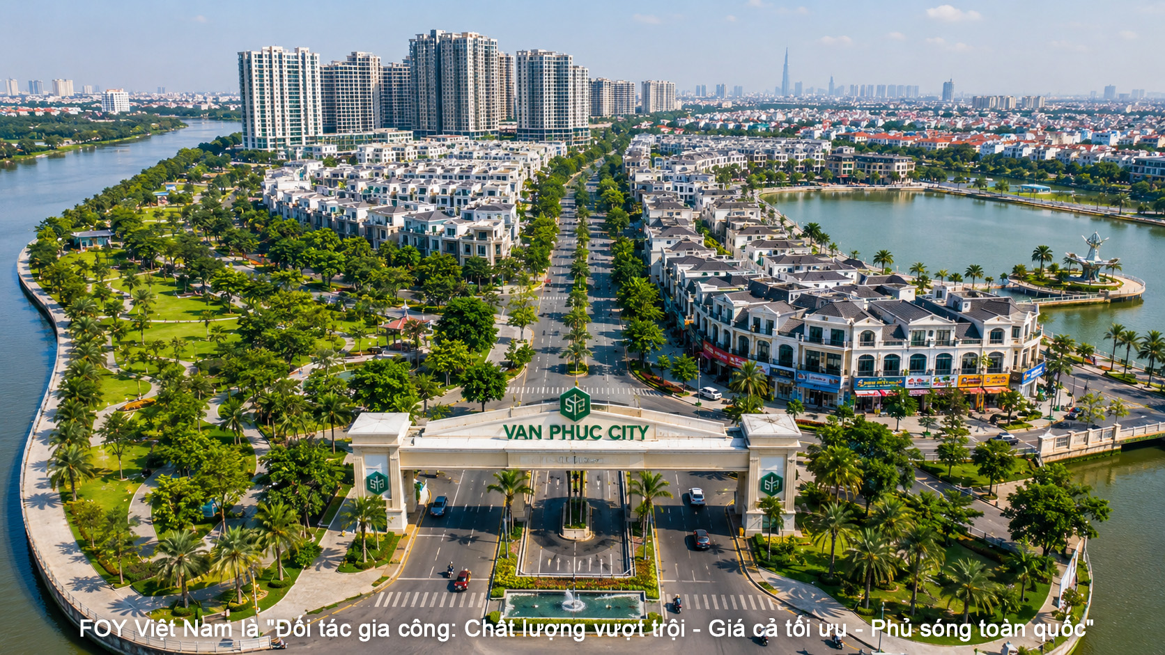 Đường đến vườn hoa hướng dương khu đô thị Vạn Phúc